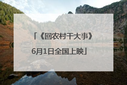 《回农村干大事》6月1日全国上映