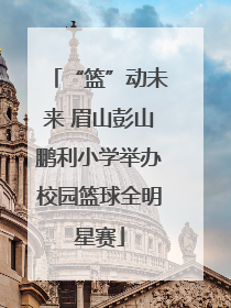 “篮”动未来 眉山彭山鹏利小学举办校园篮球全明星赛
