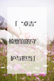 “卓吉”检察官的守护与担当