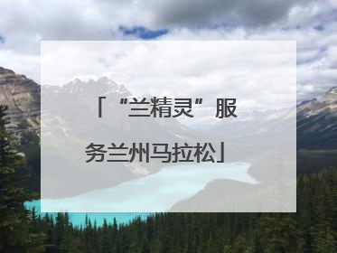 “兰精灵”服务兰州马拉松