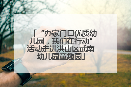 “办家门口优质幼儿园，我们在行动”活动走进洪山区武南幼儿园童趣园