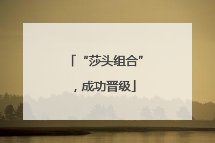 “莎头组合”，成功晋级