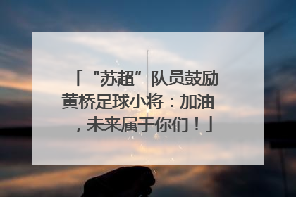 “苏超”队员鼓励黄桥足球小将：加油，未来属于你们！