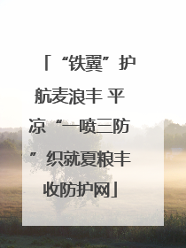 “铁翼”护航麦浪丰 平凉“一喷三防”织就夏粮丰收防护网