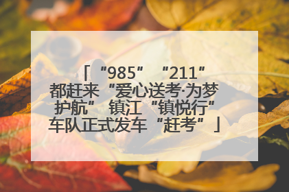 “985”“211”都赶来“爱心送考·为梦护航” 镇江“镇悦行”车队正式发车“赶考”