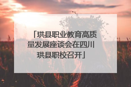 珙县职业教育高质量发展座谈会在四川珙县职校召开