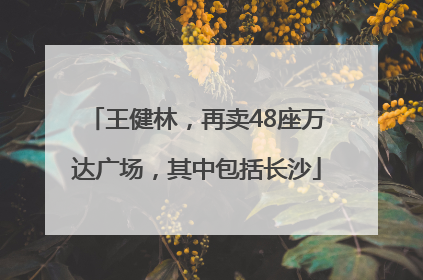 王健林，再卖48座万达广场，其中包括长沙
