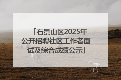 石景山区2025年公开招聘社区工作者面试及综合成绩公示