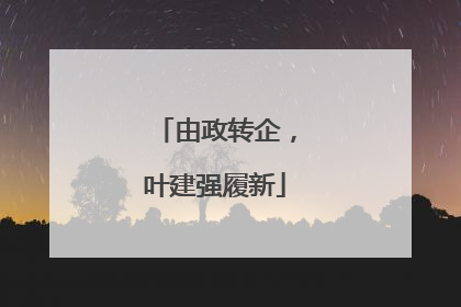 由政转企，叶建强履新