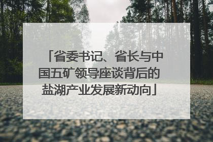 省委书记、省长与中国五矿领导座谈背后的盐湖产业发展新动向