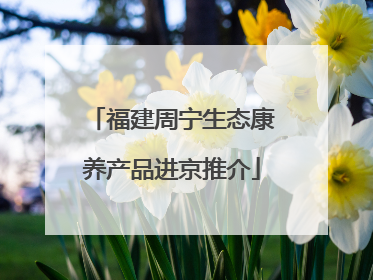 福建周宁生态康养产品进京推介