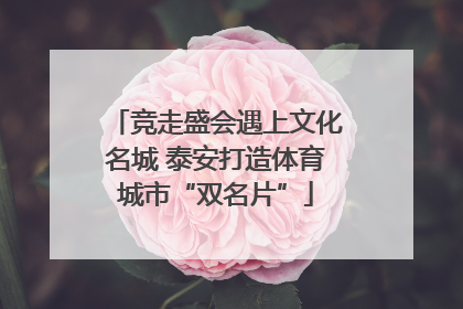 竞走盛会遇上文化名城 泰安打造体育城市“双名片”