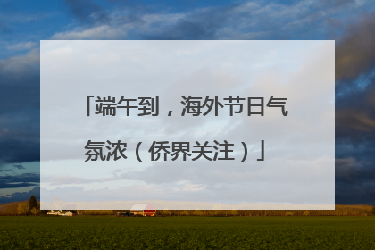 端午到，海外节日气氛浓（侨界关注）