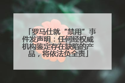 罗马仕就“禁用”事件发声明：任何经权威机构鉴定存在缺陷的产品，将依法负全责