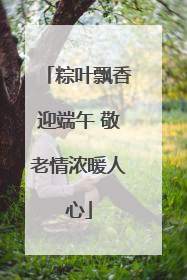 粽叶飘香迎端午 敬老情浓暖人心