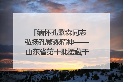 缅怀孔繁森同志 弘扬孔繁森精神——山东省第十批援藏干部人才清明节前到岗巴县开展党性教育