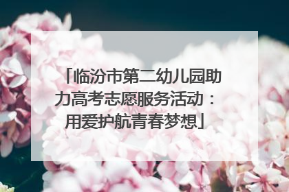 临汾市第二幼儿园助力高考志愿服务活动：用爱护航青春梦想