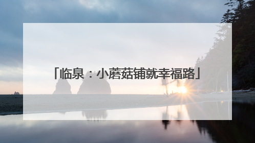 临泉：小蘑菇铺就幸福路