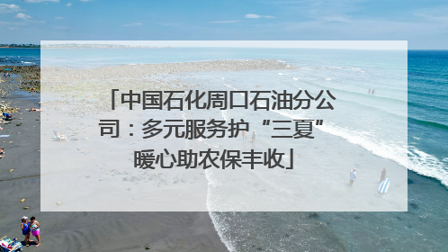 中国石化周口石油分公司：多元服务护“三夏” 暖心助农保丰收
