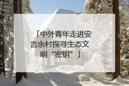 中外青年走进安吉余村探寻生态文明“密钥”