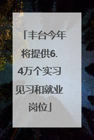 丰台今年将提供6.4万个实习见习和就业岗位