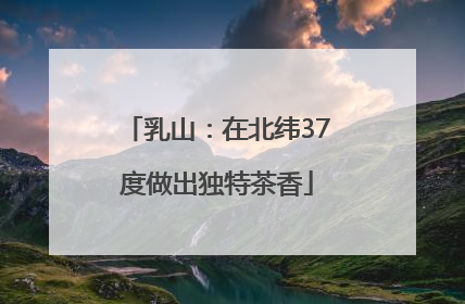 乳山：在北纬37度做出独特茶香