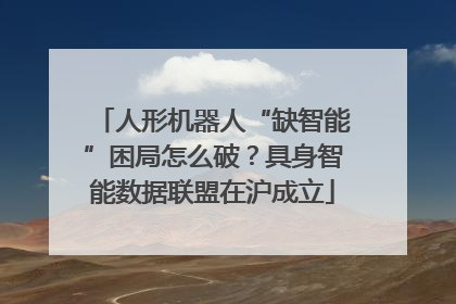 人形机器人“缺智能”困局怎么破？具身智能数据联盟在沪成立
