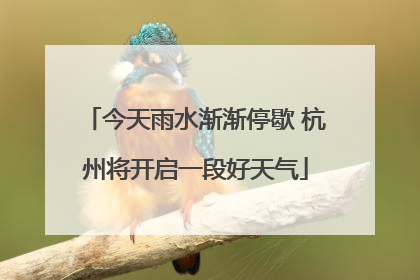 今天雨水渐渐停歇 杭州将开启一段好天气