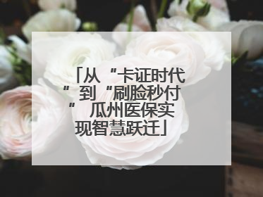 从“卡证时代”到“刷脸秒付” 瓜州医保实现智慧跃迁