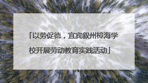 以劳促德，宜宾叙州樟海学校开展劳动教育实践活动
