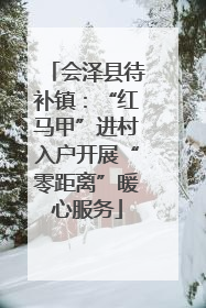 会泽县待补镇：“红马甲”进村入户开展“零距离”暖心服务