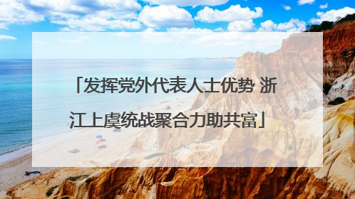 发挥党外代表人士优势 浙江上虞统战聚合力助共富
