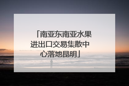南亚东南亚水果进出口交易集散中心落地昆明