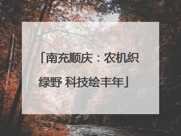 南充顺庆：农机织绿野 科技绘丰年