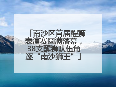 南沙区首届醒狮表演赛圆满落幕，38支醒狮队伍角逐“南沙狮王”