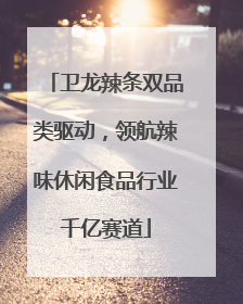 卫龙辣条双品类驱动，领航辣味休闲食品行业千亿赛道