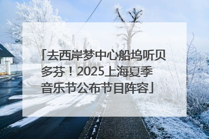 去西岸梦中心船坞听贝多芬！2025上海夏季音乐节公布节目阵容