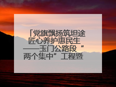 党旗飘扬筑坦途 匠心养护惠民生——玉门公路段“两个集中”工程暨示范桥创建项目圆满收官