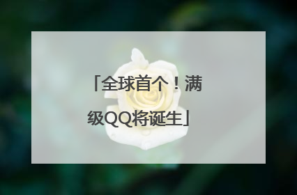 全球首个！满级QQ将诞生