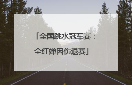 全国跳水冠军赛：全红婵因伤退赛
