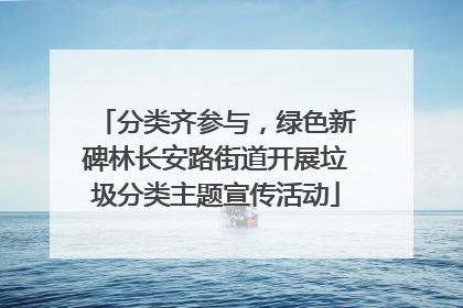 分类齐参与，绿色新碑林长安路街道开展垃圾分类主题宣传活动