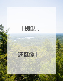 别说，还挺像