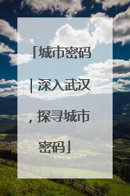 城市密码｜深入武汉，探寻城市密码