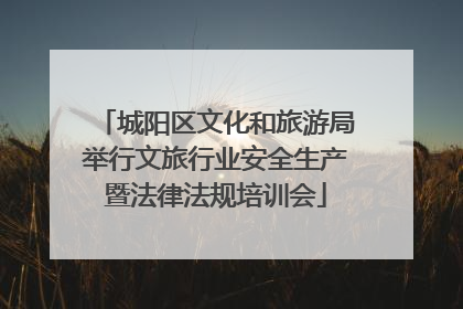 城阳区文化和旅游局举行文旅行业安全生产暨法律法规培训会