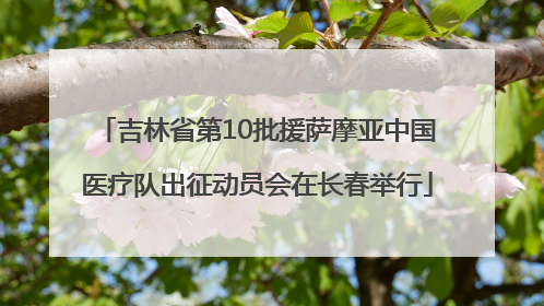 吉林省第10批援萨摩亚中国医疗队出征动员会在长春举行