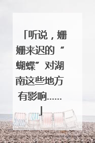 听说，姗姗来迟的“蝴蝶”对湖南这些地方有影响……