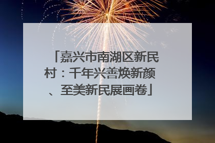 嘉兴市南湖区新民村：千年兴善焕新颜、至美新民展画卷