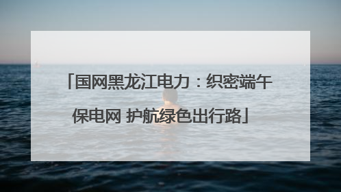 国网黑龙江电力：织密端午保电网 护航绿色出行路