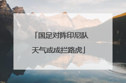 国足对阵印尼队 天气或成拦路虎