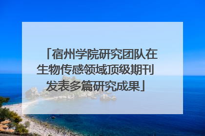 宿州学院研究团队在生物传感领域顶级期刊发表多篇研究成果
